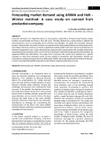 Forecasting market demand using ARIMA and Holt - Winter method: A case study on canned fruit production company