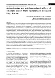 Antinociceptive and anti-hyperuricemic effects of ethanolic extract from Homalomena pierreana Engl., Araceae