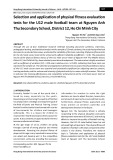 Selection and application of physical fitness evaluation tests for the U12 male football team at Nguyen Anh Thu Secondary School, District 12, Ho Chi Minh City