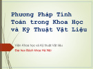 Bài giảng Phương pháp tính toán trong khoa học và kỹ thuật vật liệu: Đồ thị