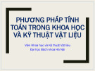 Bài giảng Phương pháp tính toán trong khoa học và kỹ thuật vật liệu: Tính toán trên ký hiệu toán học