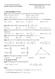 Đề thi giữa học kì 1 môn Toán lớp 9 năm 2024-2025 - Trường THCS Đoàn Thị Điểm, Quận 3 (Đề tham khảo)
