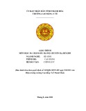 Giáo trình Chăm sóc bà mẹ chuyển dạ đẻ khó (Ngành: Hộ sinh - Trình độ: Cao đẳng) - Trường Cao đẳng Y tế Thanh Hoá