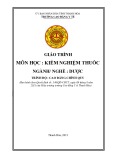 Giáo trình Kiểm nghiệm thuốc (Ngành: Dược - Trình độ: Cao đẳng) - Trường Cao đẳng Y tế Thanh Hoá