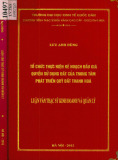 Luận văn Thạc sĩ Kinh doanh và quản lý: Tổ chức thực hiện kế hoạch đấu giá quyền sử dụng đất của Trung tâm phát triển quỹ đất Thanh Hóa