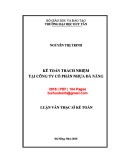 Luận văn Thạc sĩ Kế toán:  Kế toán trách nhiệm tại Công ty cổ phần Nhựa Đà Nẵng