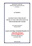 Luận văn Thạc sĩ Kinh tế quốc tế: Giải pháp tăng cường thu hút vốn đầu tư trực tiếp nước ngoài vào tỉnh Thanh Hóa đến năm 2025