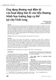 Ứng dụng thương mại điện tử vào hoạt động bán lẻ của tiểu thương: Minh họa trường hợp cụ thể tại chợ Vĩnh Long