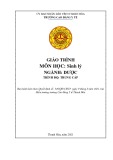 Giáo trình Sinh lý (Ngành: Dược - Trình độ: Trung cấp) - Trường Cao đẳng Y tế Thanh Hoá