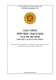 Giáo trình Sinh lý bệnh (Ngành: Hộ sinh - Trình độ: Cao đẳng liên thông) - Trường Cao đẳng Y tế Thanh Hoá