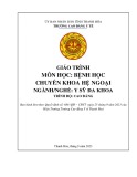 Giáo trình Điều dưỡng chuyên khoa hệ ngoại (Ngành: Y sỹ đa khoa - Trình độ: Cao đẳng) - Trường Cao đẳng Y tế Thanh Hoá