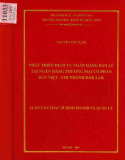 Luận văn Thạc sĩ Kinh doanh và quản lý: Phát triển dịch vụ ngân hàng bán lẻ tại Ngân hàng thương mại cổ phần Bản Việt - chi nhánh Đắk Lắk