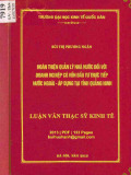 Luận văn Thạc sĩ Kinh doanh và quản lý: Hoàn thiện quản lý nhà nước đối với doanh nghiệp có vốn đầu tư trực tiếp nước ngoài - Áp dụng tại  tỉnh Quảng Ninh