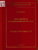 Luận văn Thạc sĩ Kinh doanh và quản lý:  Quản lý nguồn nhân lực tại chi nhánh Ngân hàng phát triển Lai Châu