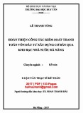 Luận văn Thạc sĩ Kế toán: Hoàn thiện công tác kiểm soát thanh toán vốn đầu tư xây dựng cơ bản qua Kho bạc nhà nước Đà Nẵng