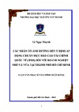 Luận văn Thạc sĩ Tài chính ngân hàng: Các nhân tố ảnh hưởng đến ý định áp dụng chuẩn mực báo cáo tài chính quốc tế (IFRS) đối với doanh nghiệp nhỏ và vừa tại Thành phố Hồ Chí Minh