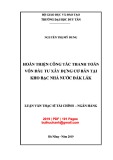 Luận văn Thạc sĩ Tài chính ngân hàng: Hoàn thiện công tác thanh toán vốn đầu tư xây dựng cơ bản tại Kho bạc Nhà nước Đắk Lắk