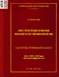 Luận văn Thạc sĩ Kinh doanh và quản lý: Quản lý rủi ro tín dụng tại Ngân hàng Nông nghiệp và Phát triển Nông thôn Việt Nam