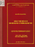 Luận văn Thạc sĩ Kinh doanh và quản lý:  Quản lý thực hiện dự án Giáo dục đại học 2 ở trường Đại học Vinh