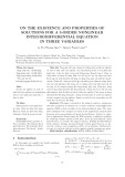 On the existence and properties of solutions for a 3-order nonlinear integrodifferential equation in three variables