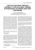 Low-voltage ride through capability for DFIG wind turbine system based on series grid side converter