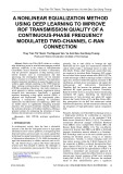 A nonlinear equalization method using deep learning to improve RoF transmission quality of a continuous-phase frequency modulated two-channel C-ran connection