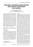 Machine learning based review analysis of electronic appliances