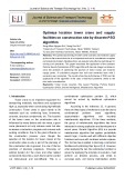 Optimize location tower crane and supply facilities on construction site by discrete PSO algorithm