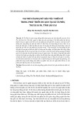 Vai trò của phụ nữ dân tộc thiểu số trong phát triển du lịch tại xã Tả Phìn, thị xã Sa Pa, tỉnh Lào Cai