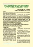 Acute and sub chronic toxicity assessment of pyridostigmine bromide 90 mg extended-release tablets in experimental animals