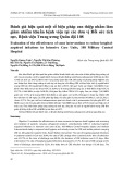 Đánh giá hiệu quả một số biện pháp can thiệp nhằm làm giảm nhiễm khuẩn bệnh viện tại các đơn vị Hồi sức tích cực, Bệnh viện Trung ương Quân đội 108