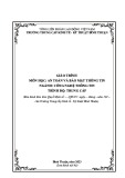 Giáo trình An toàn và bảo mật thông tin (Ngành: Công nghệ thông tin - Trình độ: Trung cấp) - Trường Trung cấp Kinh tế - Kỹ thuật Bình Thuận