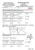Đề thi giữa học kì 1 môn Toán lớp 12 năm 2024-2025 có đáp án - Sở GD&ĐT TP. HCM