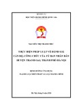 Đề án tốt nghiệp Luật Hiến pháp và Luật Hành chính: Thực hiện pháp luật về đánh giá cán bộ, công chức của Ủy ban nhân dân huyện Thanh Oai, thành phố Hà Nội