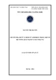 Luận án Tiến sĩ Vật lý: Chuyển pha Mott và định xứ Anderson trong một số hệ tương quan mạnh và mất trật tự