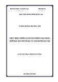 Luận văn Thạc sĩ Quản lý công: Thực hiện chính sách giải phóng mặt bằng trên địa bàn huyện Ba Vì, thành phố Hà Nội