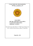 Giáo trình Bệnh học ngoại khoa (Ngành: Dinh dưỡng - Trình độ: Cao đẳng) - Trường Cao đẳng Y tế Thanh Hoá