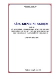 Sáng kiến kinh nghiệm THPT: Sử dụng hình ảnh nhằm tạo hứng thú và phát triển năng lực tư duy cho học sinh trong dạy học Chương Cấu tạo nguyên tử - Hóa học 10