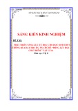 Sáng kiến kinh nghiệm THPT: Phát triển năng lực tự học cho học sinh thông qua dạy học dự án chủ đề Động lực học chất điểm – Vật lí 10