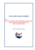 Sáng kiến kinh nghiệm THPT: Đa dạng hóa hoạt động khởi động dạy Hóa học trong chương trình giáo dục 2018 trung học phổ thông