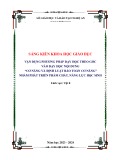 Sáng kiến kinh nghiệm THPT: Vận dụng phương pháp dạy học theo góc vào dạy học nội dung Cơ năng và định luật bảo toàn cơ năng nhằm phát triển phẩm chất, năng lực học sinh