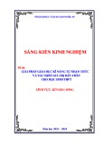 Sáng kiến kinh nghiệm THPT: Giải pháp giáo dục kĩ năng tự nhận thức và xác định giá trị bản thân cho học sinh THPT