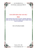 Sáng kiến kinh nghiệm THPT: Rèn luyện kĩ năng quản lí cảm xúc cho học sinh lớp 11 thông qua Hoạt động trải nghiệm, hướng nghiệp chủ đề Quản lý bản thân