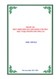 Sáng kiến kinh nghiệm THPT: Phát triển bóng đá cộng đồng ở trường học và địa phương nơi công tác