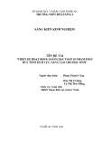 Sáng kiến kinh nghiệm THPT: Thiết kế hoạt động giảng dạy Toán 10 nhằm phát huy tính tích cực, sáng tạo cho học sinh