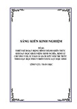 Sáng kiến kinh nghiệm THPT: Thiết kế hoạt động hình thành kiến thức khi dạy học định nghĩa, định lí chương VIII, IX sách Kết Nối Tri Thức theo dạy học phát triển năng lực học sinh