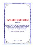 Sáng kiến kinh nghiệm THPT: Phát triển năng lực tự học cho học sinh thông qua tổ chức dạy học bằng mô hình Lớp học đảo ngược kết hợp hoạt động trải nghiệm khi tìm hiểu chủ đề Bảo vệ môi trường trong trồng trọt - Công nghệ trồng trọt 10