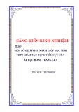 Sáng kiến kinh nghiệm THPT: Một số giải pháp giúp học sinh THPT giảm tác động tiêu cực của áp lực đồng trang lứa