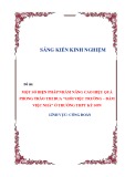 Sáng kiến kinh nghiệm THPT: Một số biện pháp nhằm nâng cao hiệu quả phong trào thi đua Giỏi việc trường – Đảm việc nhà ở trường THPT Kỳ Sơn