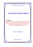 Sáng kiến kinh nghiệm THPT: Phát huy vai trò của giáo viên chủ nhiệm trong việc rèn luyện kỹ năng ứng phó với căng thẳng và kiểm soát cảm xúc nhằm triển năng lực tự chủ cho học sinh trường THPT Đô Lương 4